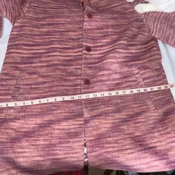 Womens XINVIGE Tweed Drapey BLAZER Jacket Pink SIZE XL PETITE, CASUAL STYLE. - Picture 8 of 13